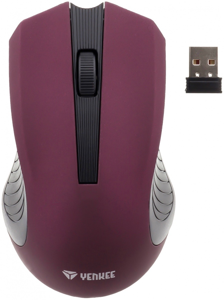 Brezžična miška YENKEE 2.4GHz, 3 gumbi, optična, vijolična 4