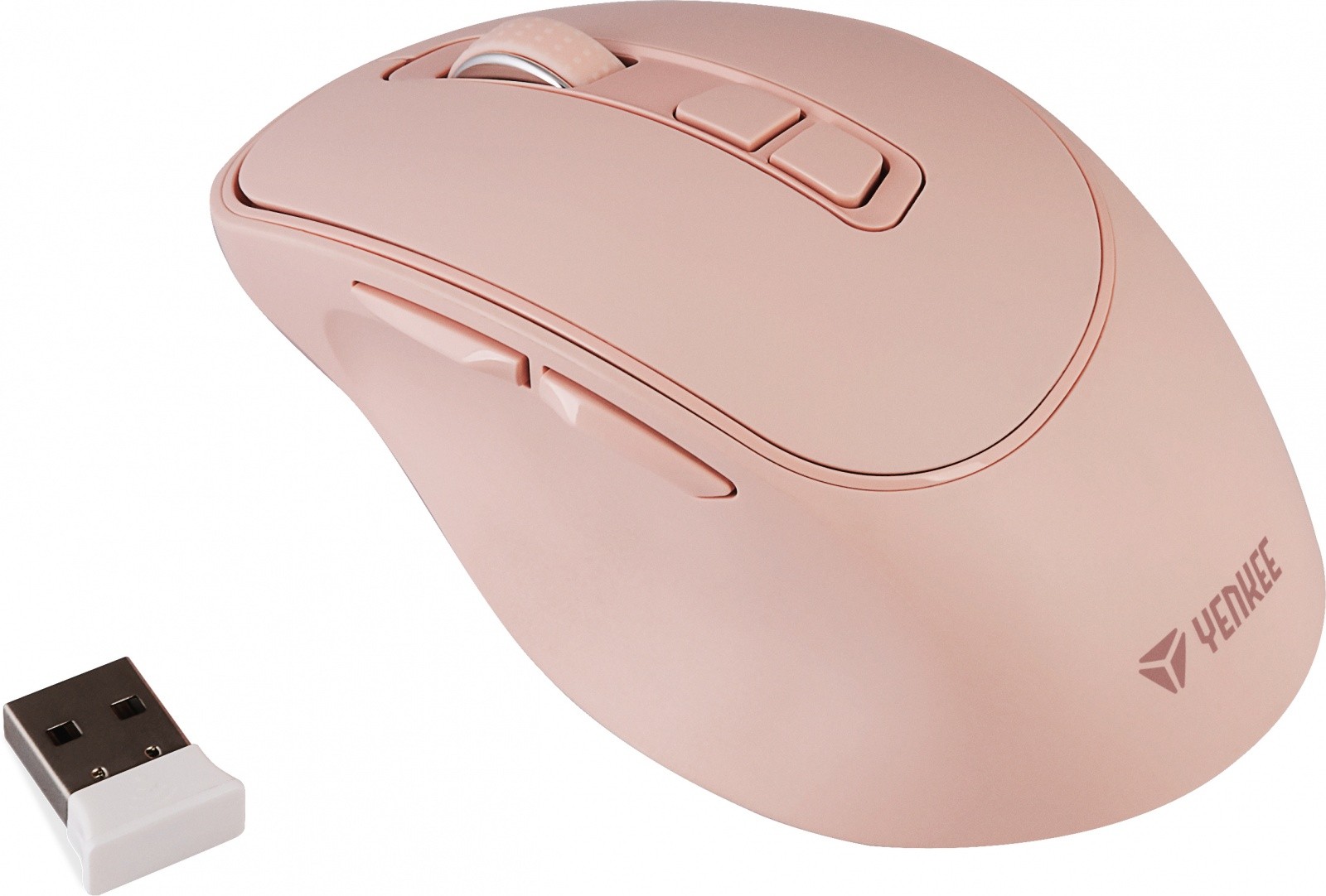 Brezžična miška YENKEE 2.4GHz, akumulator, 6 gumbov, 2400DPI, vijolična 2