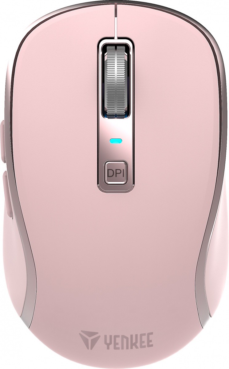 Brezžična miška YENKEE DUAL WiFi+Bluetooth, akumulator, 2400DPI, vijolična