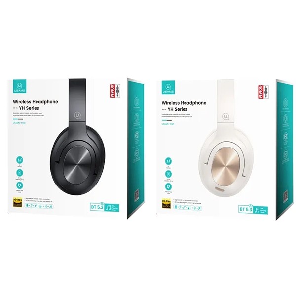USAMS YH Series Bluetooth 5.3 naglavne slušalke, črne 4