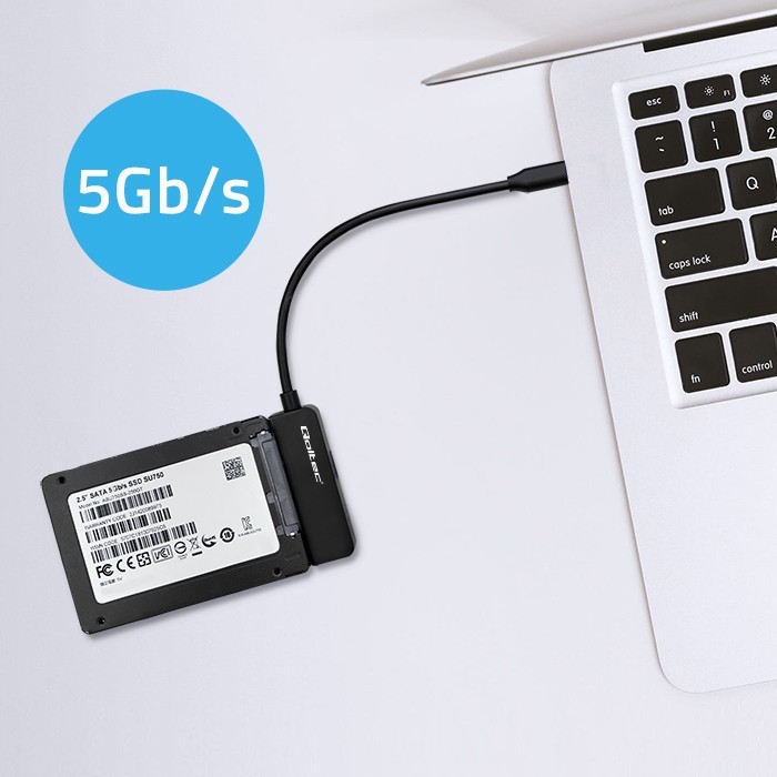 Adapter SATA v USB-C za diske 2.5" SSD/HDD, 5Gb/s, do 2TB 2