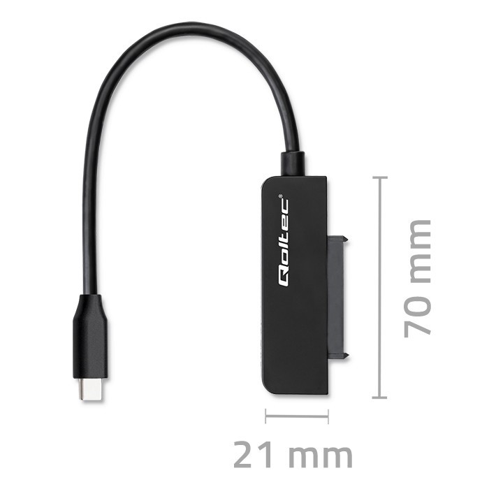 Adapter SATA v USB-C za diske 2.5" SSD/HDD, 5Gb/s, do 2TB 7