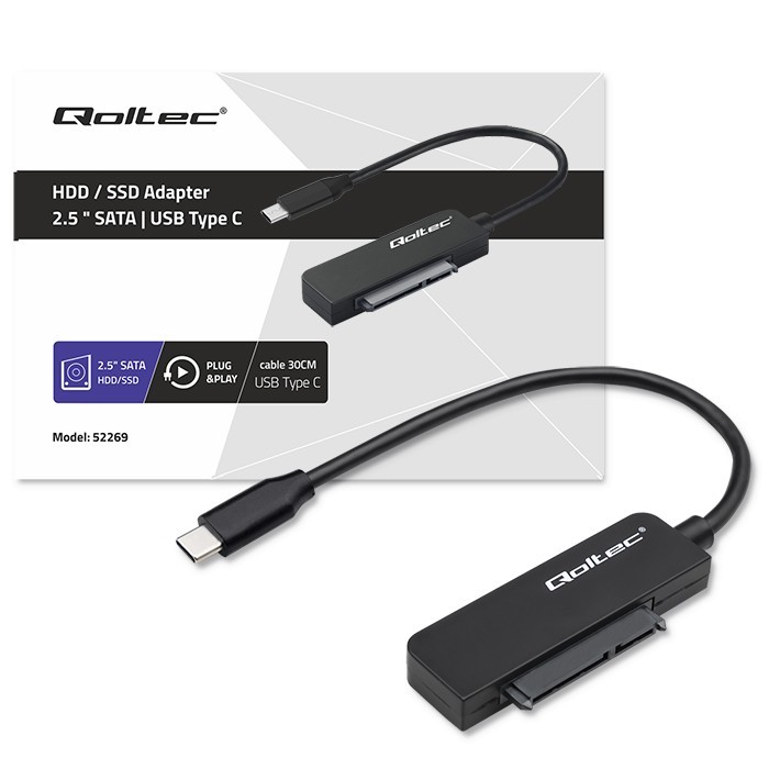 Adapter SATA v USB-C za diske 2.5" SSD/HDD, 5Gb/s, do 2TB 8