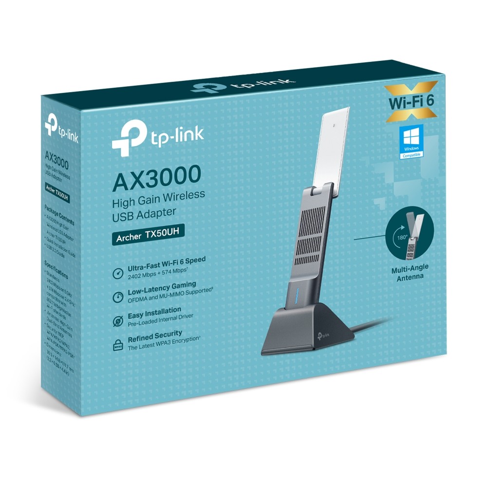 Mrežna kartica TP-LINK Archer TX50UH, USB WiFi 6 AX3000 4
