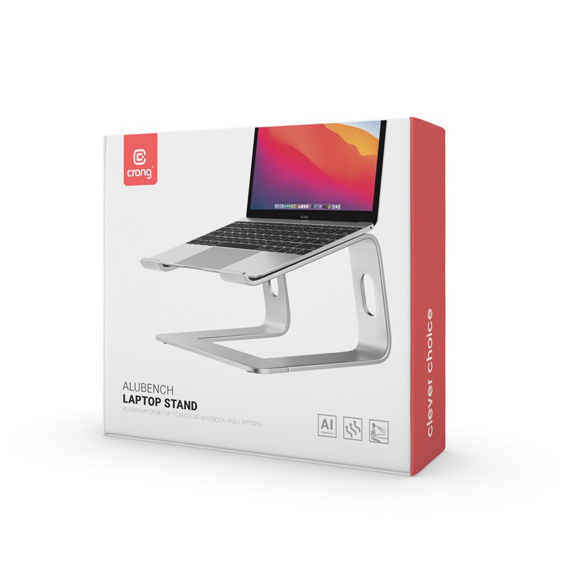 Aluminijasto stojalo za prenosnik AluBench srebrno 6
