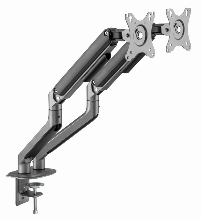 Pisarniško stojalo za 2 monitorja 17-32" 9kg, sivo 3