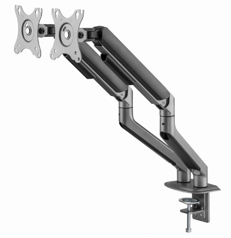Pisarniško stojalo za 2 monitorja 17-32" 9kg, sivo 4