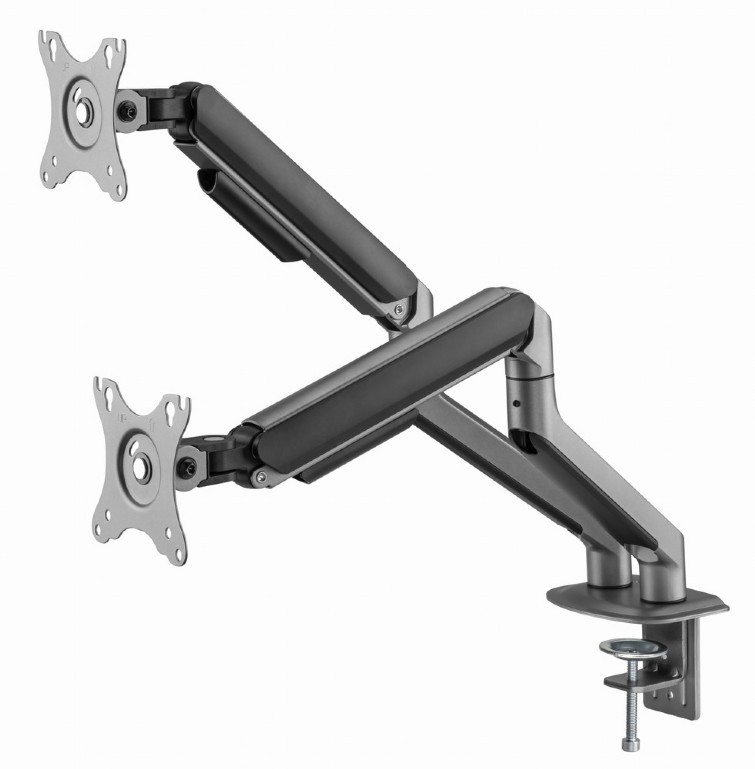 Pisarniško stojalo za 2 monitorja 17-32" 9kg, sivo 5
