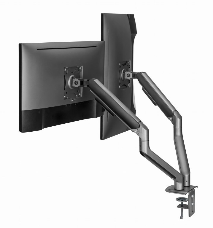 Pisarniško stojalo za 2 monitorja 17-32" 9kg, sivo 6