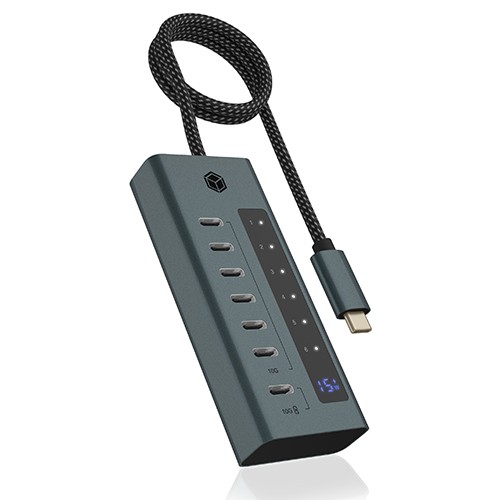 USB-C hub IB-HUB1457-C31, 7 vrat, 36W napajalnik