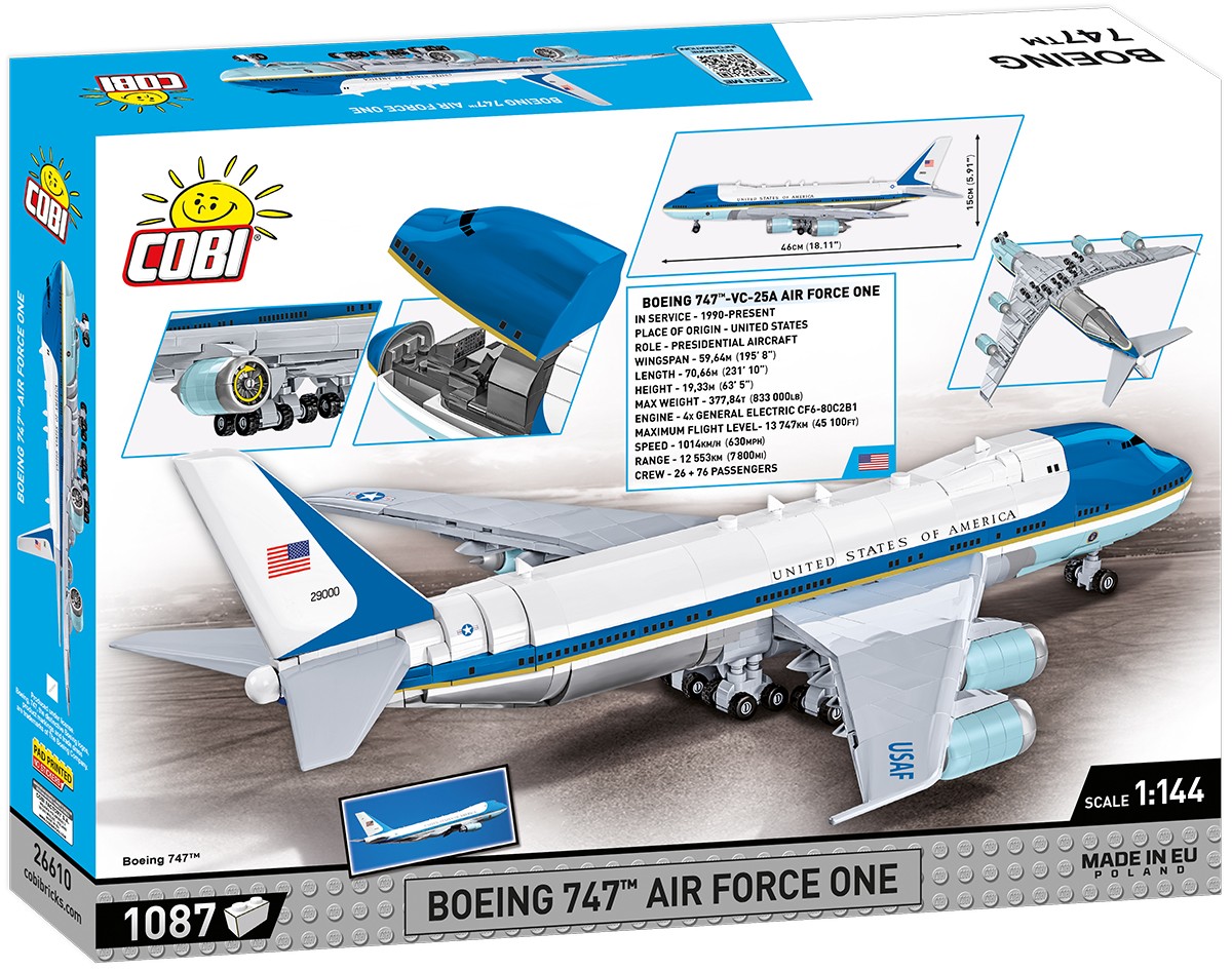 Cobi Klocki 26610 Boeing 747 Air Force One komplet 3
