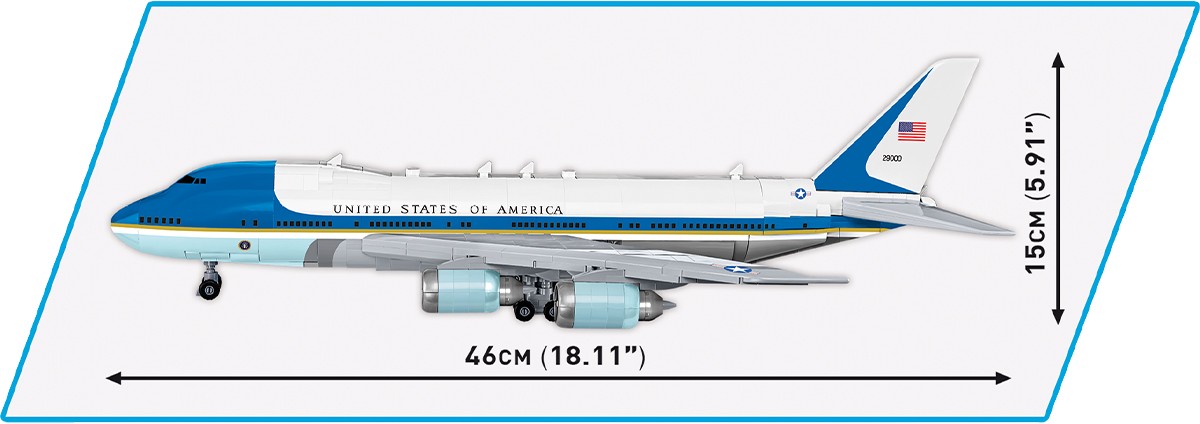 Cobi Klocki 26610 Boeing 747 Air Force One komplet 4