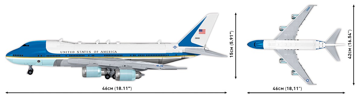 Cobi Klocki 26610 Boeing 747 Air Force One komplet 8