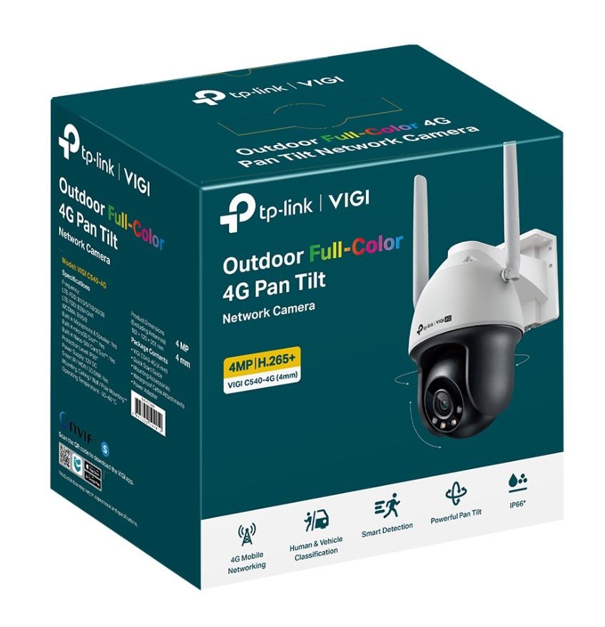 TP-LINK VIGI C540-4G(4mm) 4MP 4G LTE Full-Color Pan/Tilt kamera 7