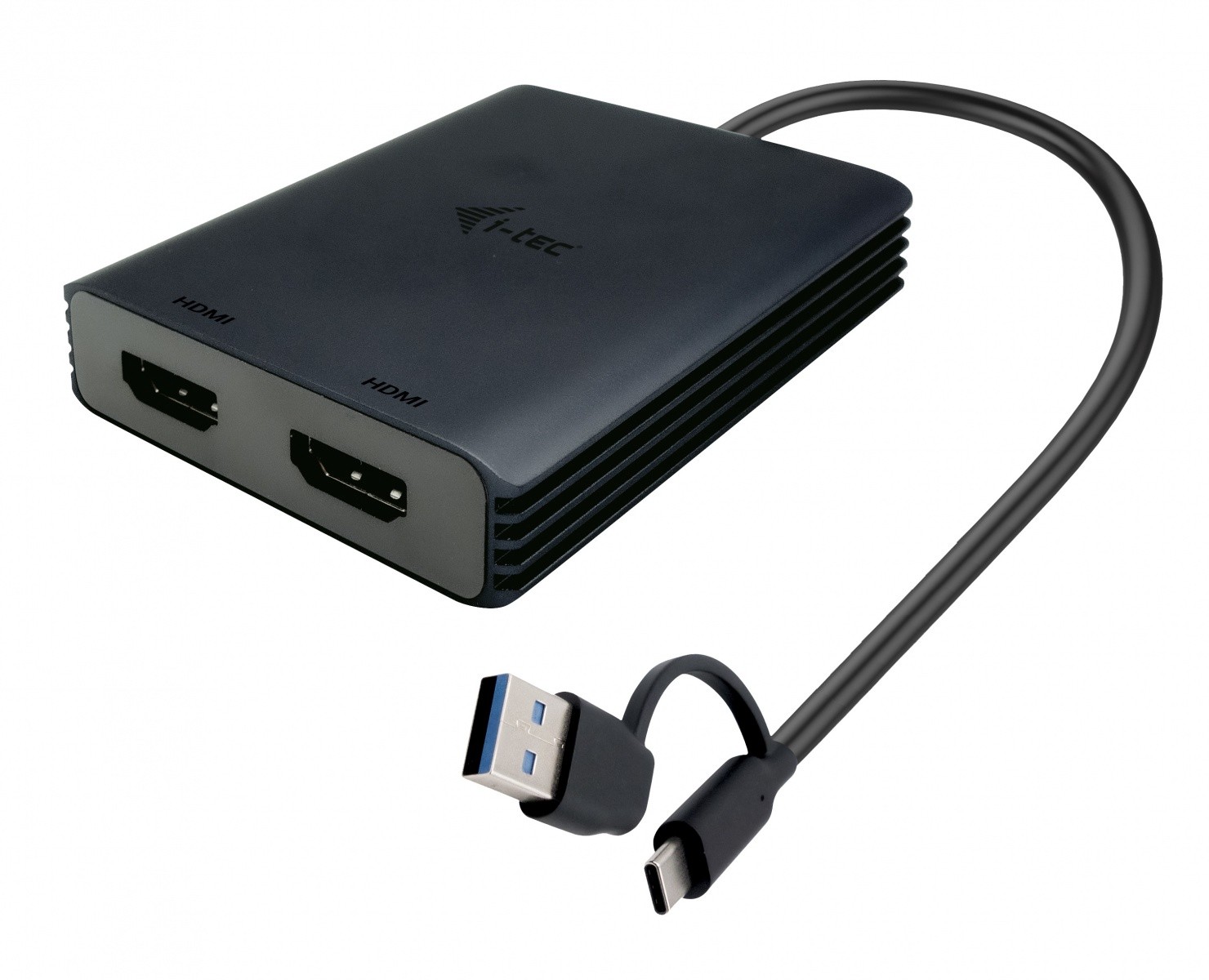 Video adapter USB-A/USB-C, Dual 4K/60 Hz, HDMI