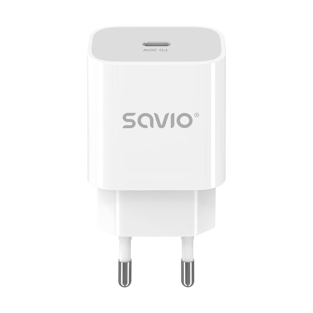 Omrežni polnilnik Savio LA-09, 20W, USB-C, PD 3.0, QC