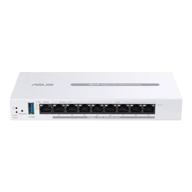 VPN usmerjevalnik Asus EBG19, 9-portni PoE+