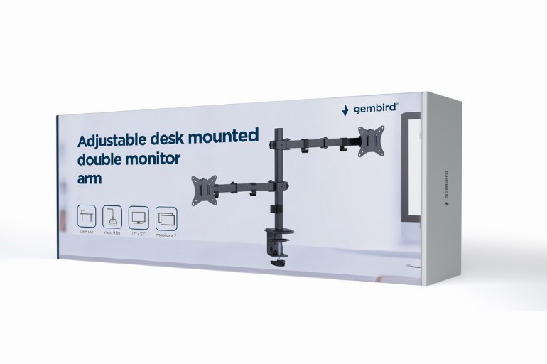 Stojalo za 2 monitorja 17-32" do 9 kg, črno 6