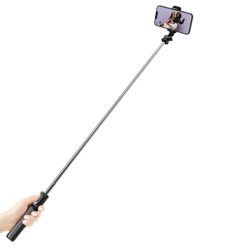 SelfieGo Bluetooth selfie palica in tripod (20-101 cm), črna 2
