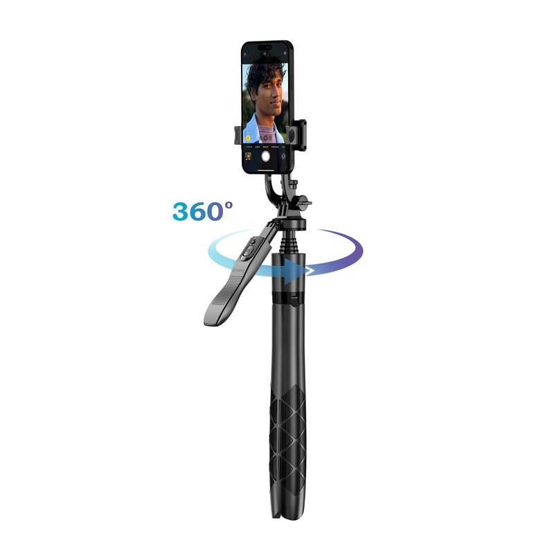 SelfieGo aluminijasta selfie palica in tripod (33-157,5 cm), črna 5