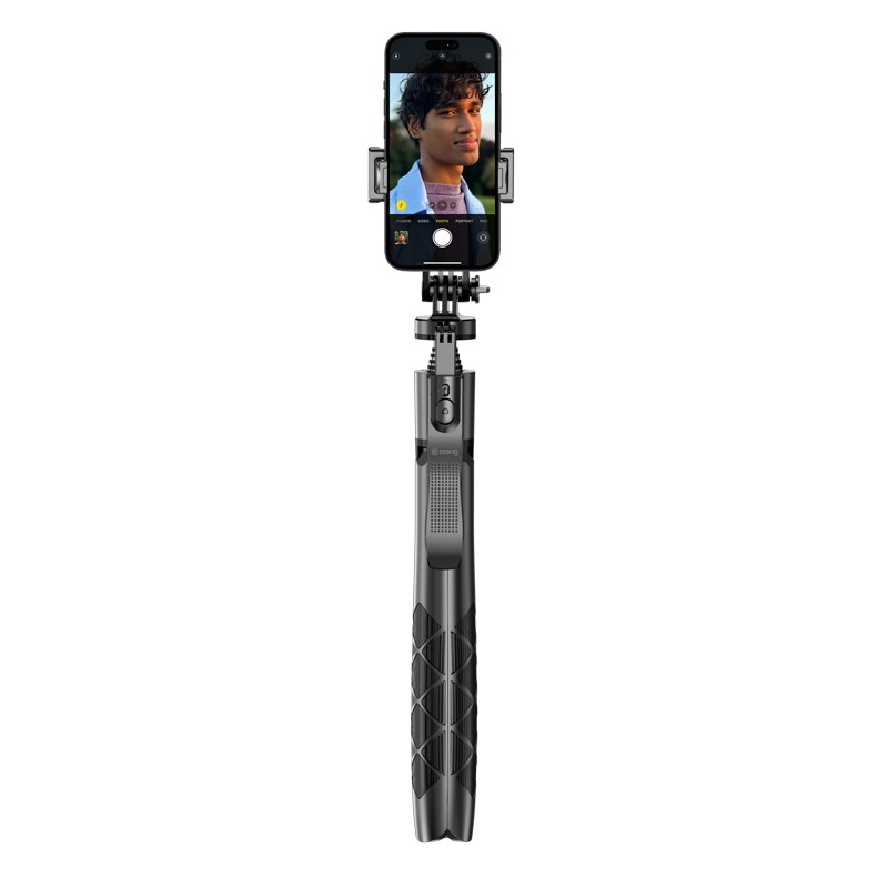 SelfieGo aluminijasta selfie palica in tripod (33-157,5 cm), črna 6