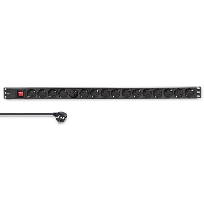 Napajalna letev PDU za RACK 16A, 16xSCHUKO, vertikalna 8