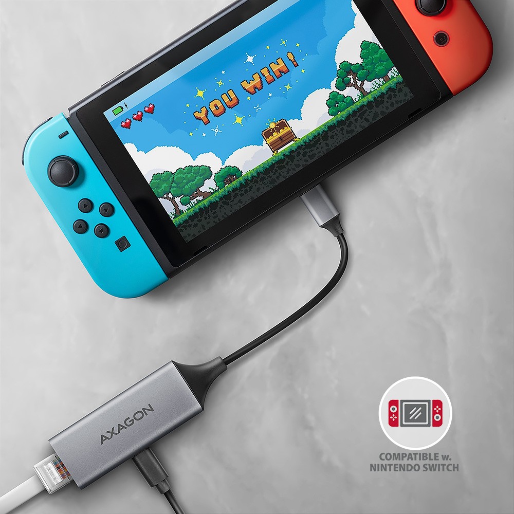 Gigabit Ethernet USB-C adapter z PD 100W 4