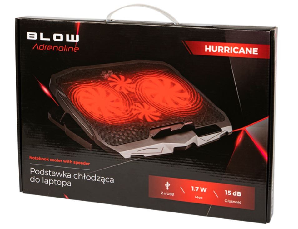 Hladilna podloga za prenosnik s 4 ventilatorji HURRICANE 2