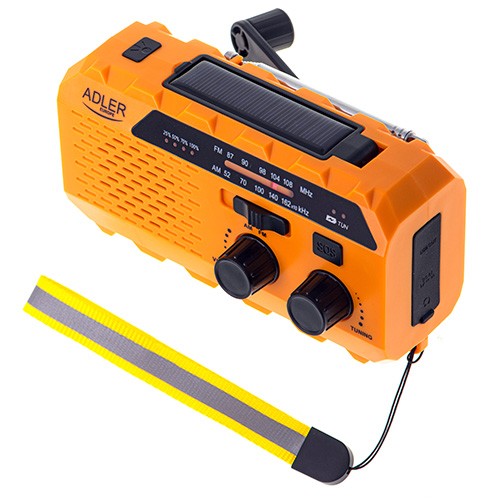 Adler AD1197 solarni radio z ročnim dinamo polnjenjem