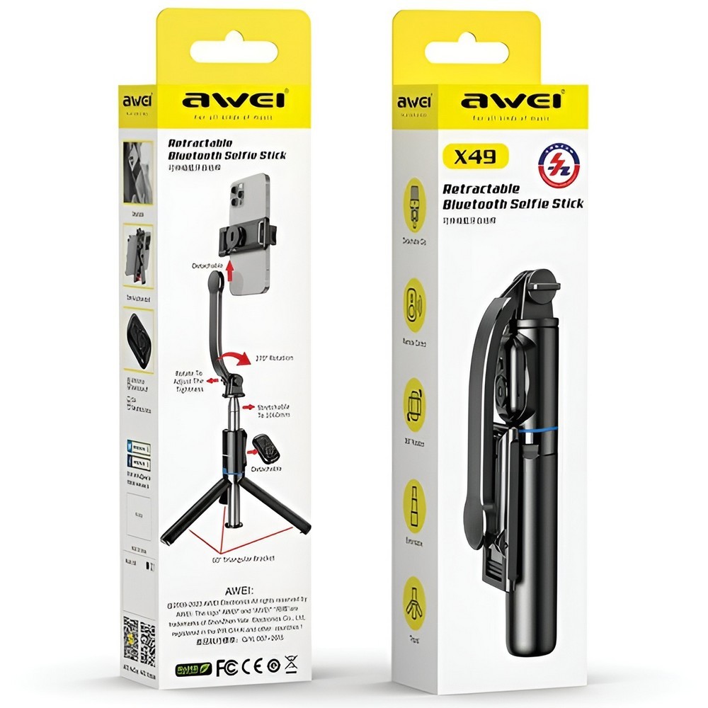 Selfie palica in tripod X49 s funkcijo Bluetooth 4
