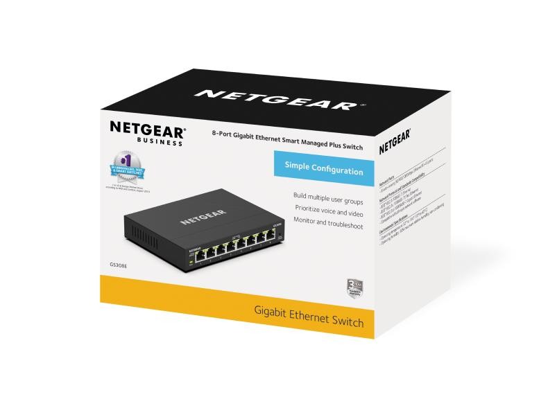 Netgear GS308E Upravljivi Mrežni Stikalo, 8x GE 4
