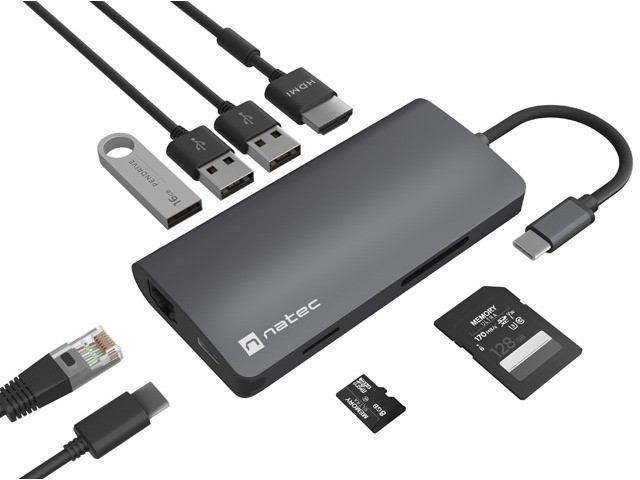 Večnamenski USB-C adapter Fowler 2 V2 z HDMI 4K 5