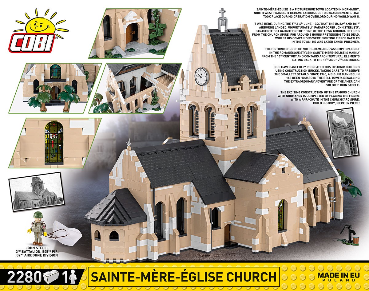 Cobi Kockice: "Kościół w Sainte-Mere-Eglise" gradbeni set 2
