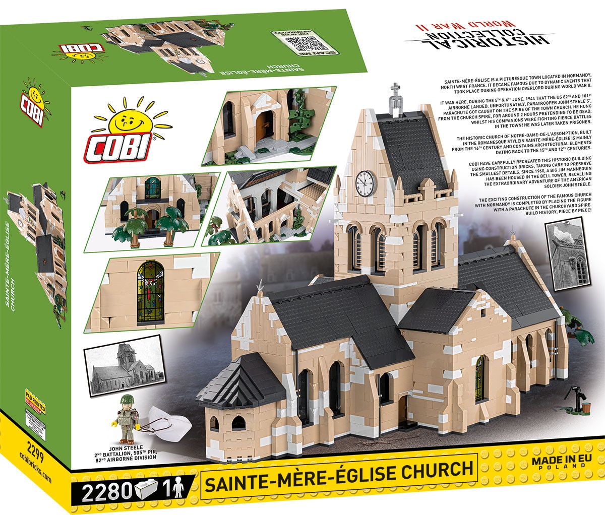 Cobi Kockice: "Kościół w Sainte-Mere-Eglise" gradbeni set 3