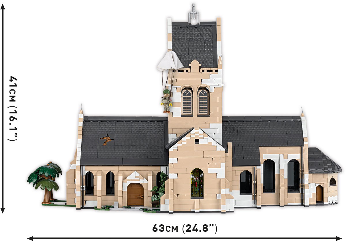 Cobi Kockice: "Kościół w Sainte-Mere-Eglise" gradbeni set 8