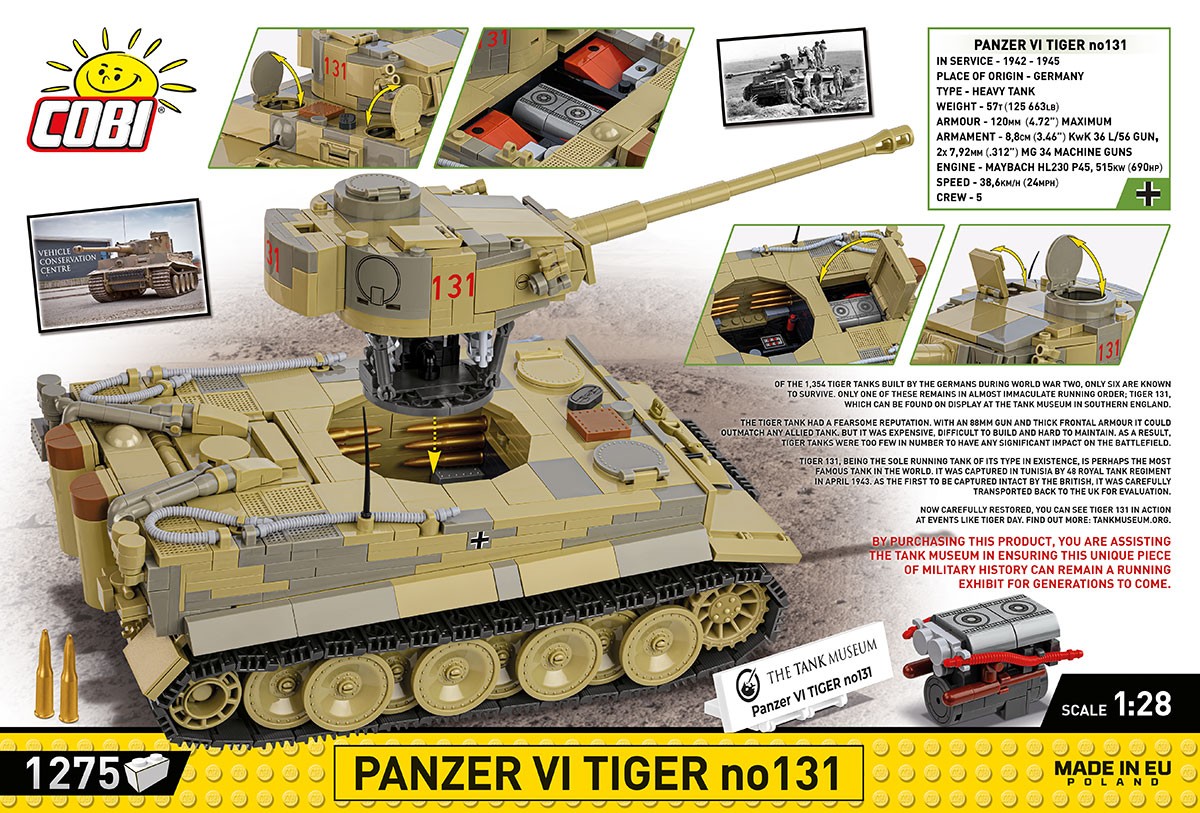 Gradbeni kompleti Panzer VI Tiger, št. 131 2