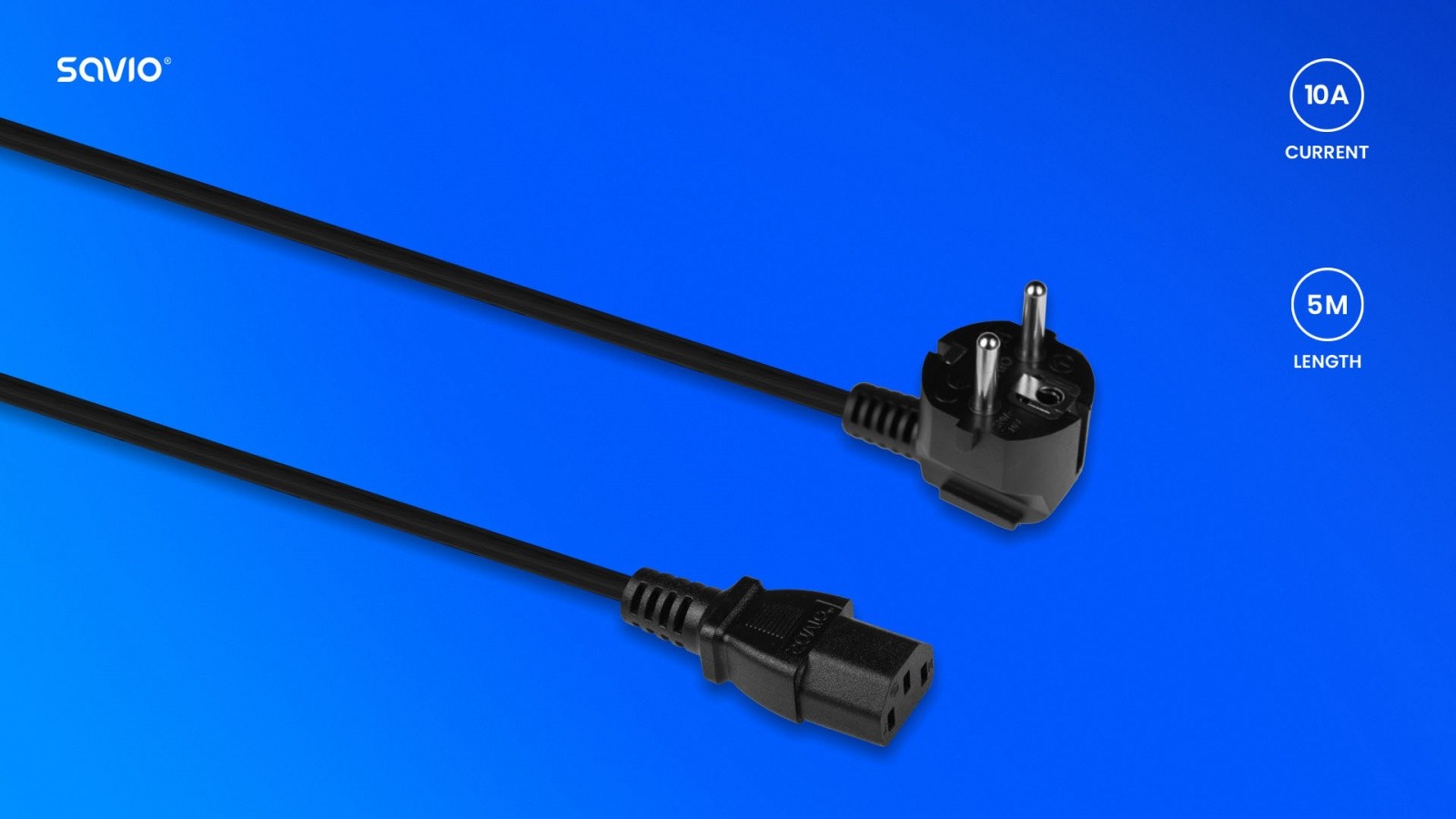 Napajalni kabel CEE 7/7 (E/F) - IEC C13, 5m, CL-181 5