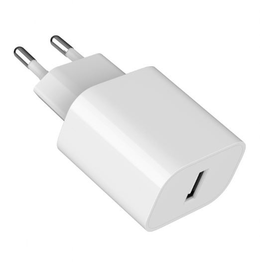 Bela USB-A polnilna naprava 2.4A 5
