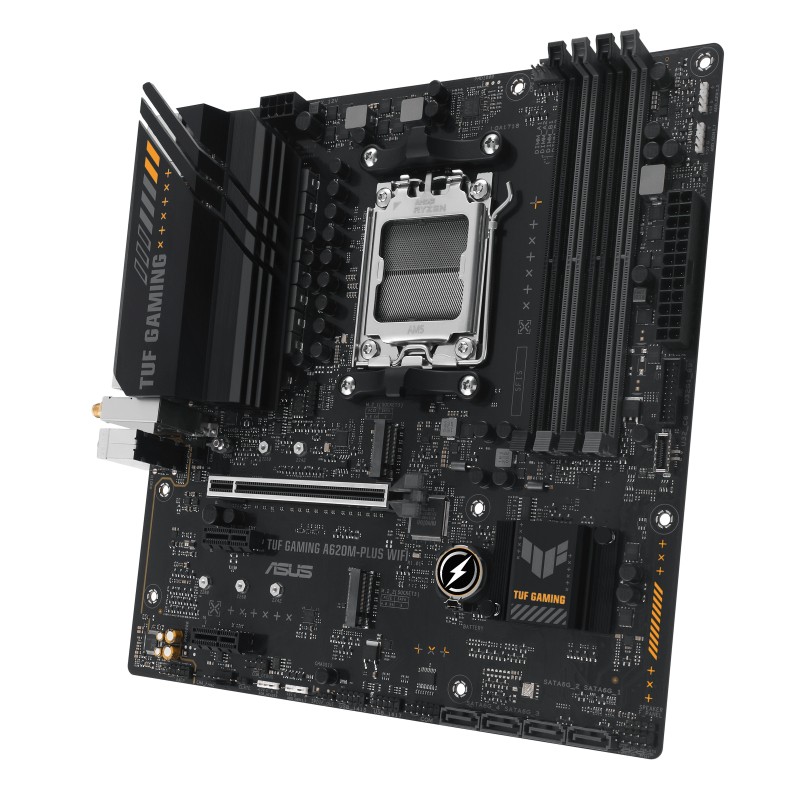 Asus TUF GAMING A620M-PLUS WIFI AM5 mATX matična ploča, 4 DDR5, HDMI/DP 3