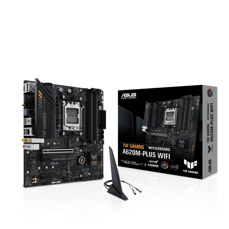 Asus TUF GAMING A620M-PLUS WIFI AM5 mATX matična ploča, 4 DDR5, HDMI/DP