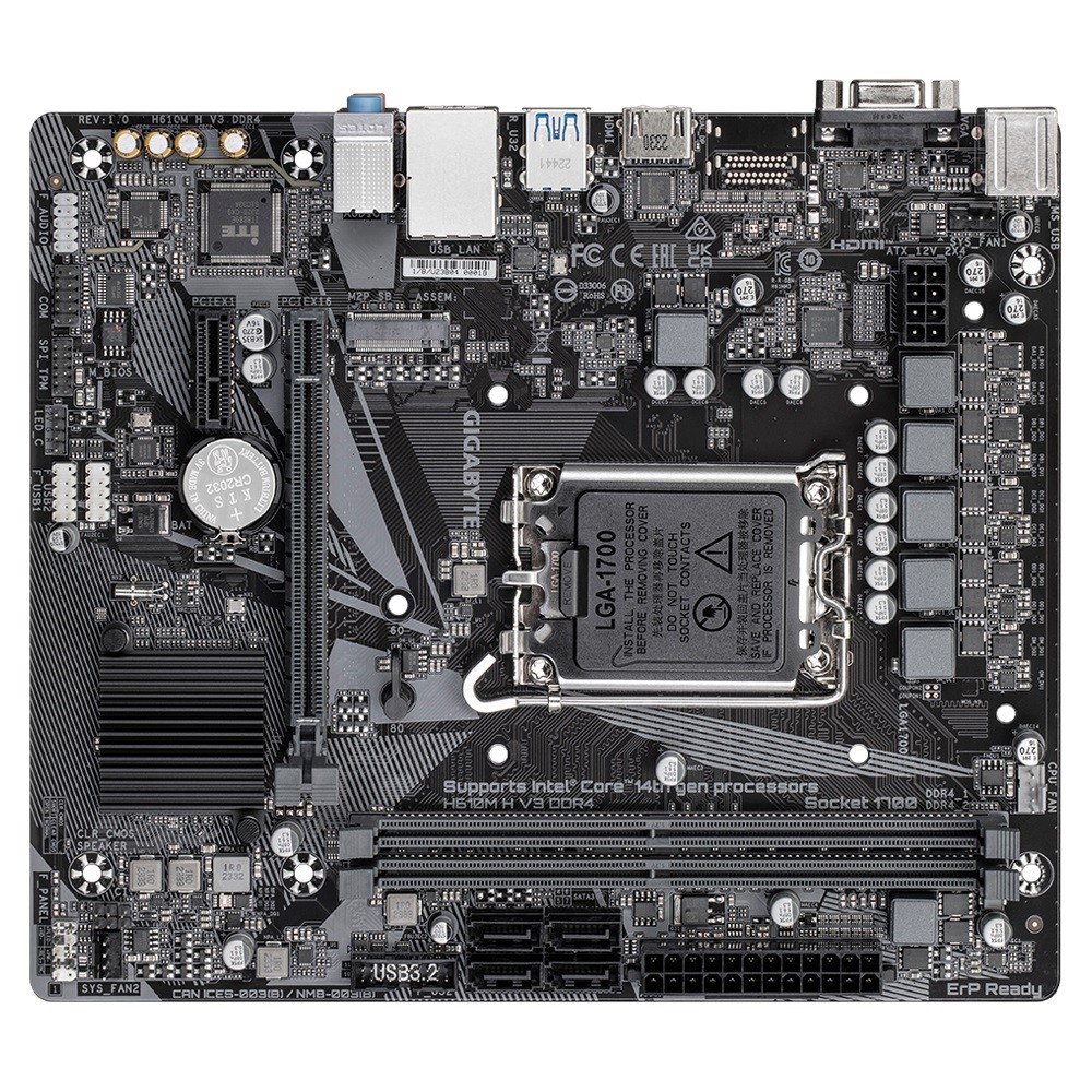 Matična plošča H610M H V3 DDR4 mATX z HDMI/USB 4
