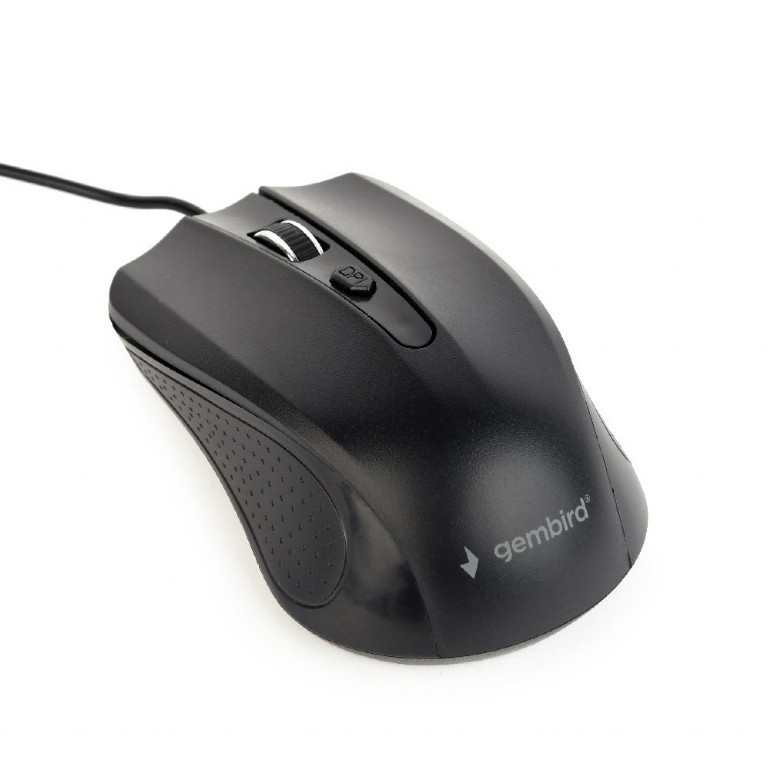 Optična miška USB, črna, 1.8m kabel