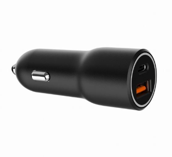 Gembird avto polnilnik USB-A/USB-C 38W PD, črn