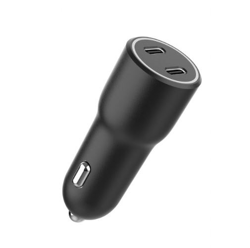 Gembird avto polnilnik 2xUSB-C PD 40W, črn 7