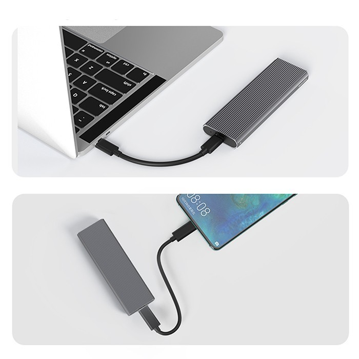 Ohišje za M.2 NVMe SSD, USB 3.1, 10Gb/s, 4TB, grafitno 5