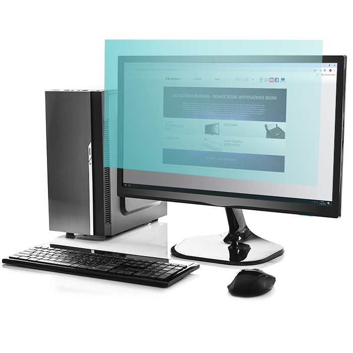Qoltec filter za modro svetlobo 23.8" | Mat