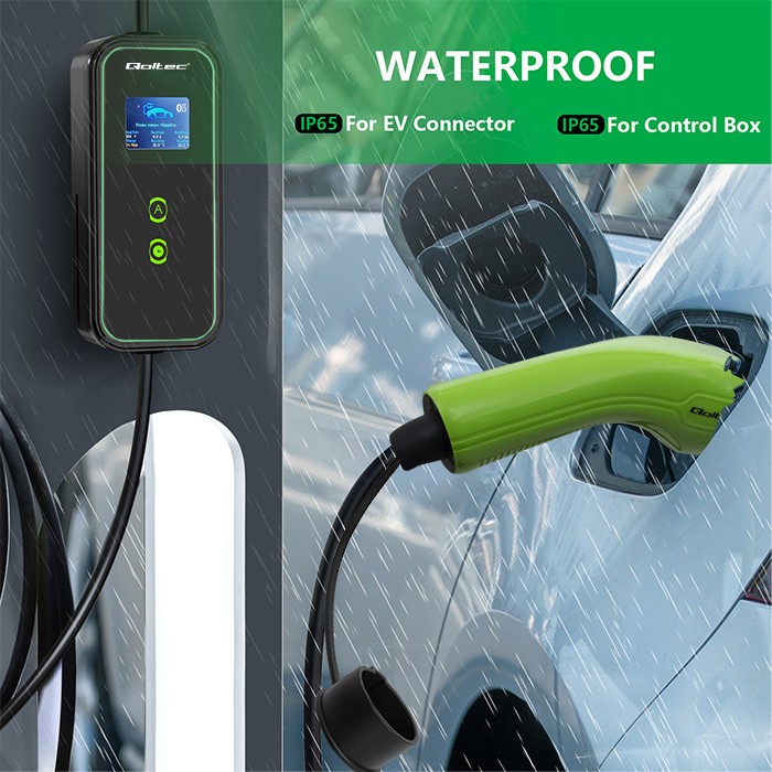 Mobilna polnilna postaja EV Typ2, 11kW, 3 faze, LCD, 5m 4