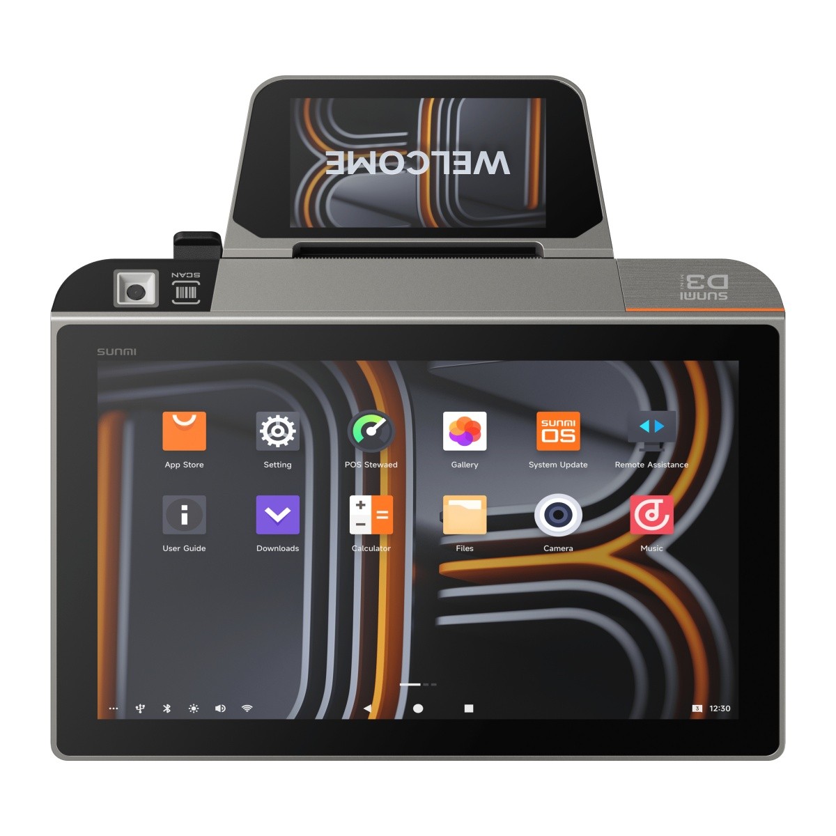 POS terminal Sunmi D3 Mini GMS Android 13, 10.1+4"