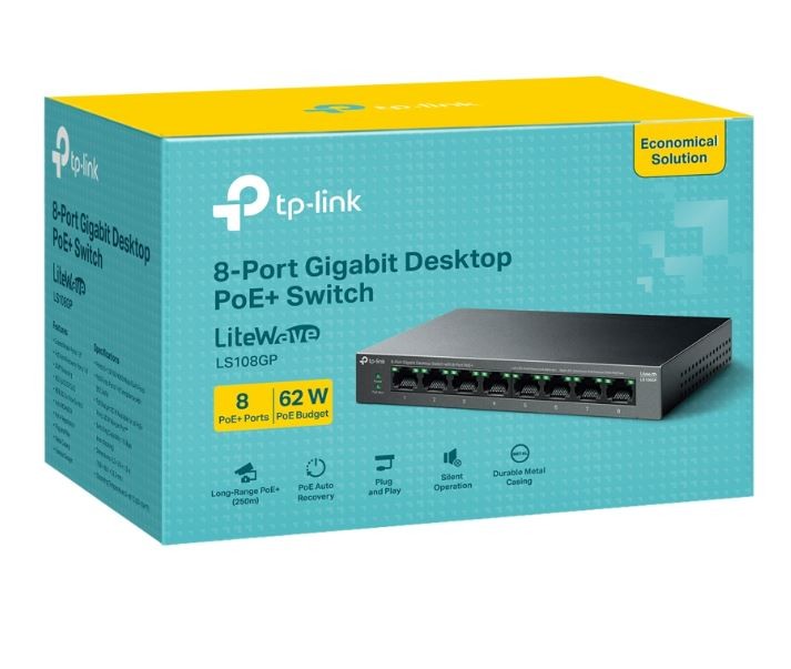 TP-LINK LS108GP 8xGE PoE+ stikalo 6