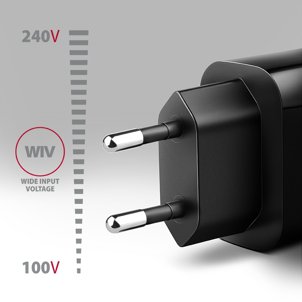 Omrežni polnilnik USB-A QC 18W, črn 3